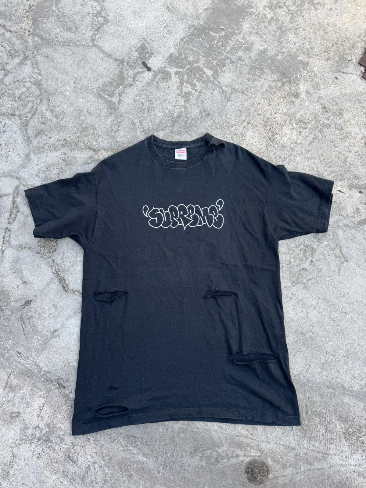Supreme RARE 2008 Supreme JA Graffiti Tee Distressed Size US XL / EU 56 / 4 - 1 Thumbnail