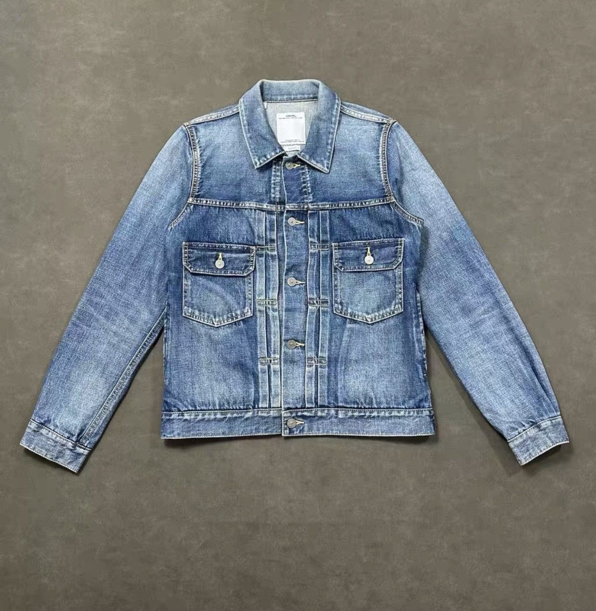 Visvim VISVIM SS 101 JKT DMGD Washed Denim Jacket J16 Size US S / EU 44-46 / 1 - 1 Thumbnail