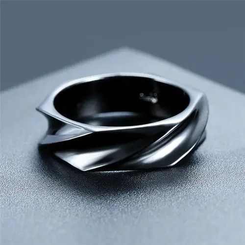 Jewelry × Vintage Black Finger Ring Size 6 7 8 9 10 Size ONE SIZE - 3 Thumbnail
