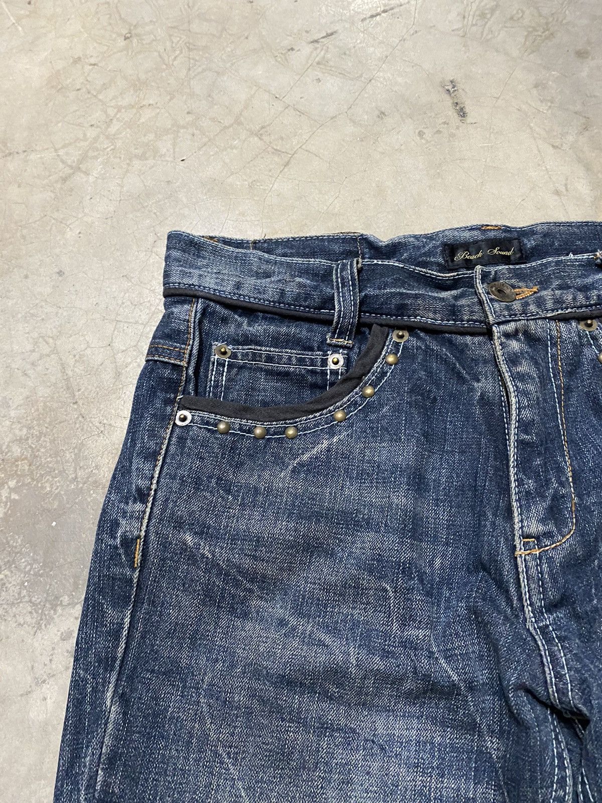 Hysteric Glamour × If Six Was Nine × Tornado Mart Flare Jeans Japanese Beach Sound Lightning Distressed Jeans Size US 31 - 12 Thumbnail