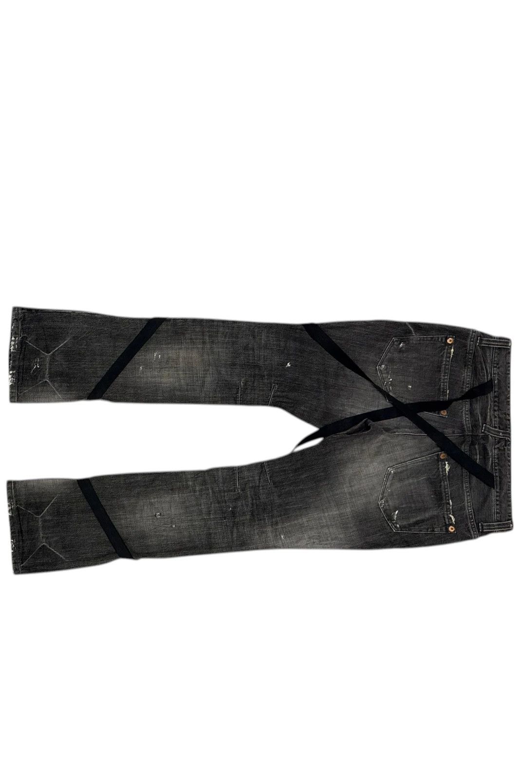 Izreel  Kazuhiro Takakura Izreel Kazuhiro Takakura grey bondage distressed denim jeans Size US 31 - 6 Thumbnail