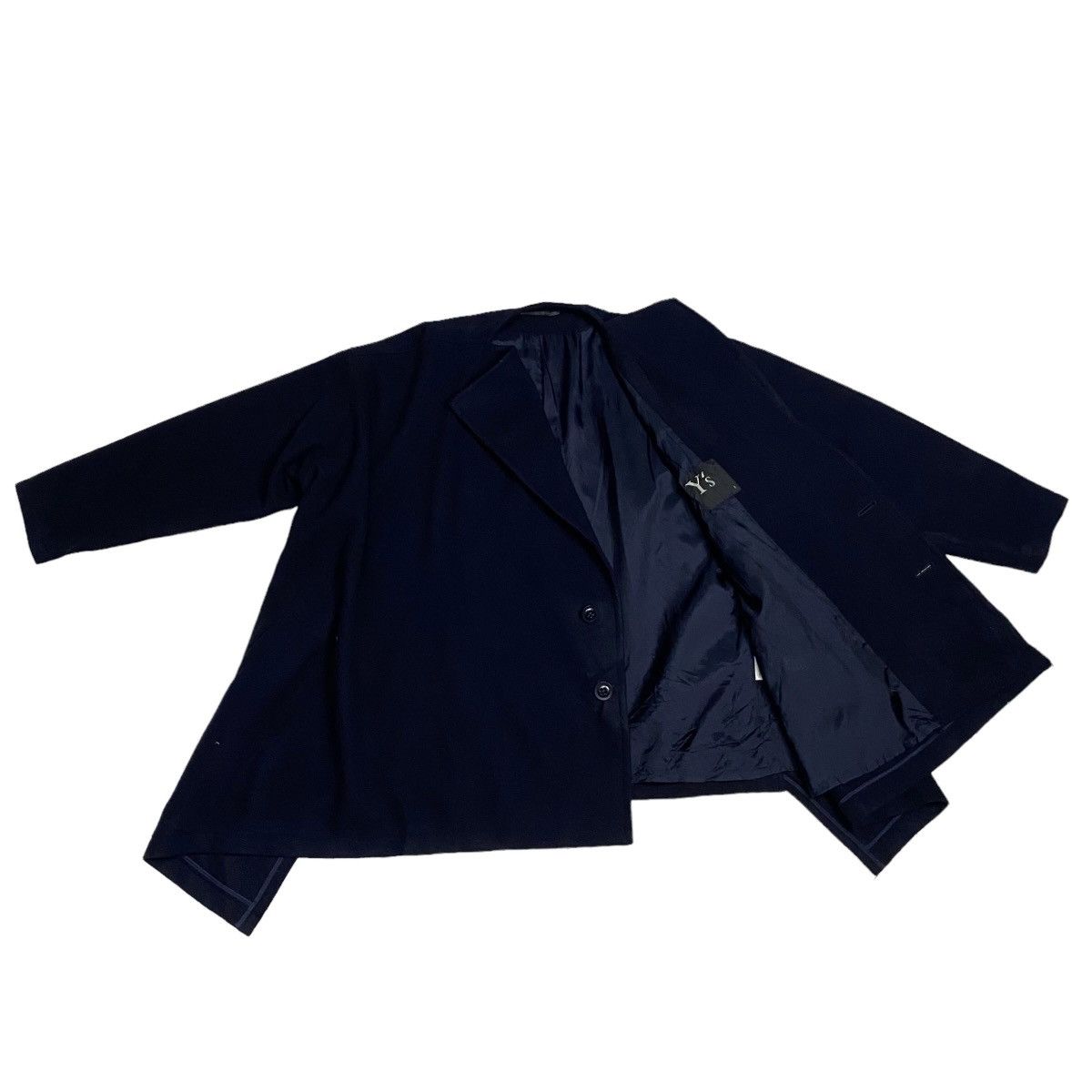 Japanese Brand × Y's × Yohji Yamamoto RUN AWAY Y's Yohji Yamamoto melton wool flare oversized coat Size US M / EU 48-50 / 2 - 9 Thumbnail