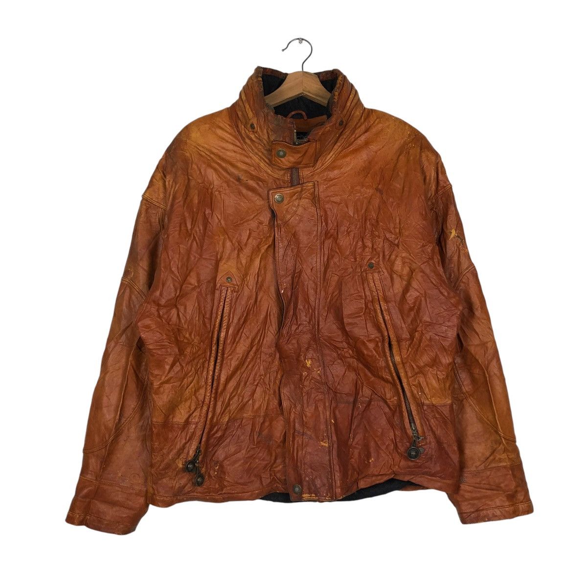 Marc Buchanan 🔥VINTAGE BOMBER LEATHER JACKET MARC BUCHANAN SPELL OUT Size US M / EU 48-50 / 2 - 3 Thumbnail