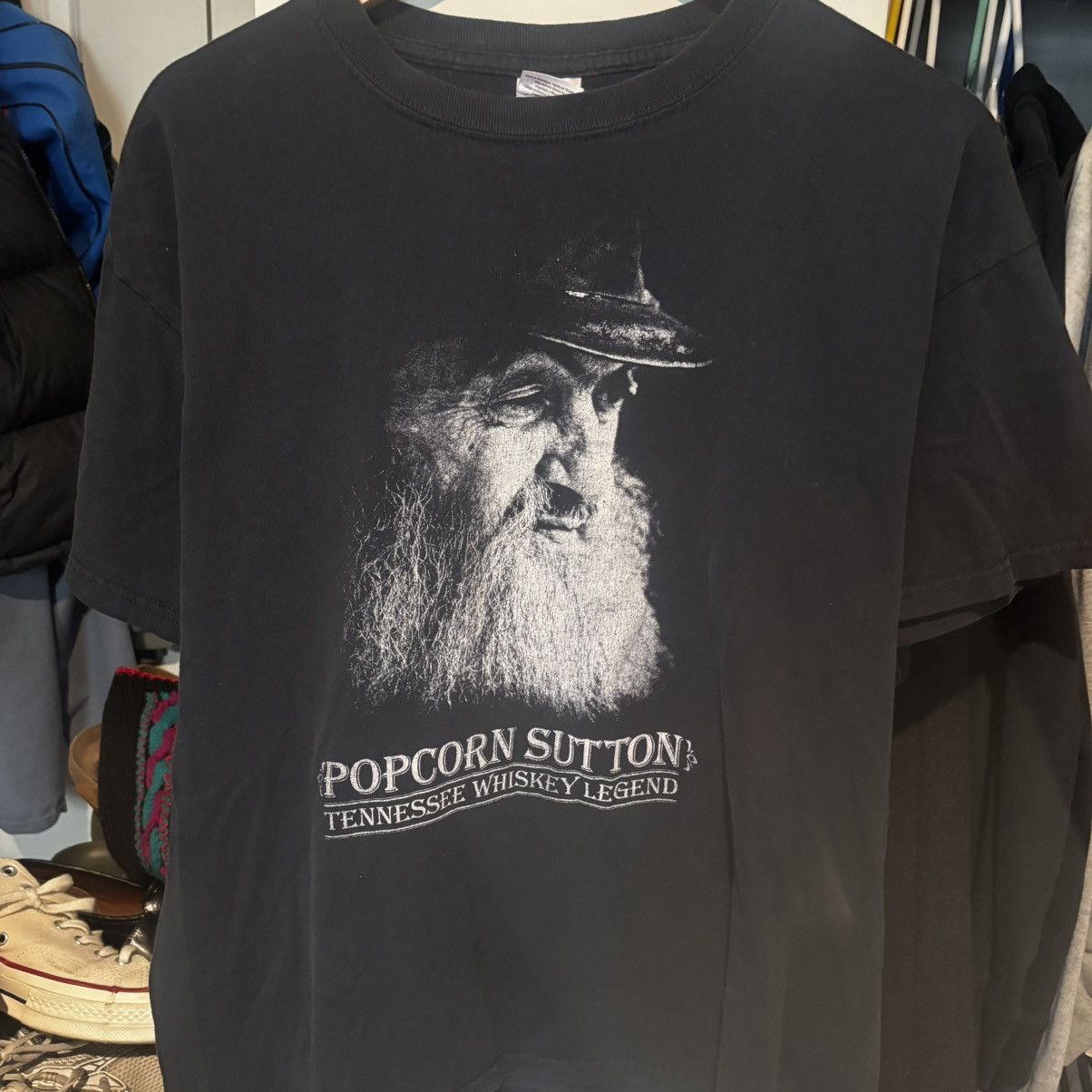 Vintage Vintage Popcorn Sutton Black Faded Graphic Shirt L Size US L / EU 52-54 / 3 - 1 Thumbnail