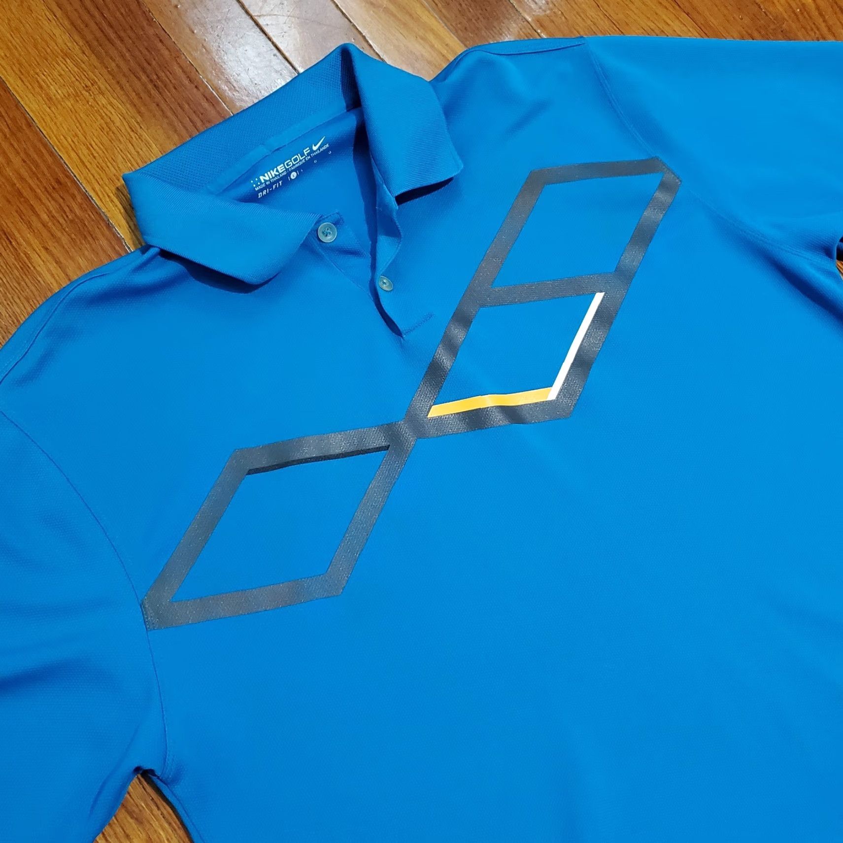 Nike Nike Shirt Golf Dri Fit Size L Blue Polo Graphic Print 416593 Sports Stretch Size US L / EU 52-54 / 3 - 2 Thumbnail