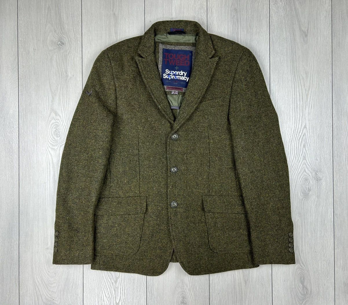 Japanese Brand × Superdry SuperDry x Tough Tweed Blazer size S - M Size 48R - 1 Thumbnail