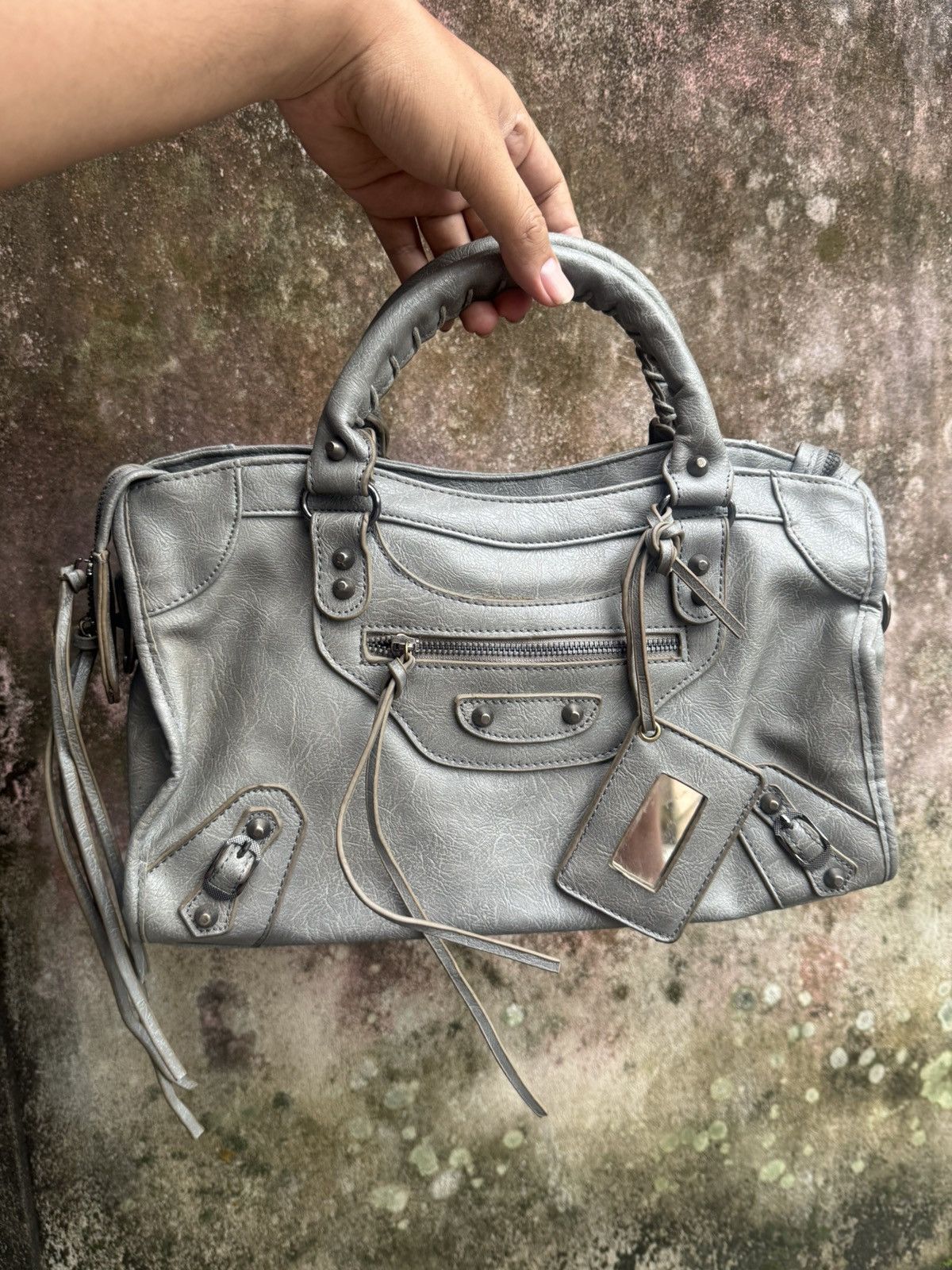 Vintage Leather City Bags Grey Vintage Size ONE SIZE - 2 Thumbnail