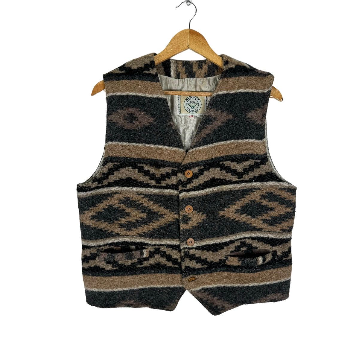 Native ❄️80s AVANEZ FRANCE AZTEC WOOL VEST LIKE CHIMAYO Size US M / EU 48-50 / 2 - 1 Thumbnail