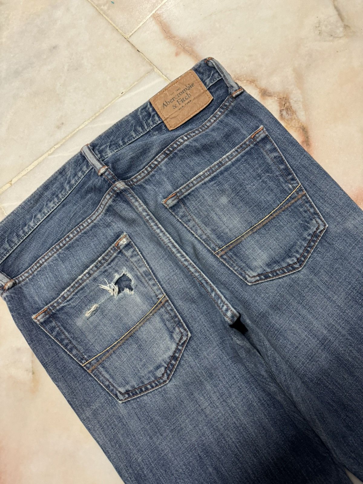 Vintage 💥FLARE💥90s STYLE ABERCROMBIE & FITCH SICK SAND WASH DISTRESS Size US 30 / EU 46 - 16 Thumbnail
