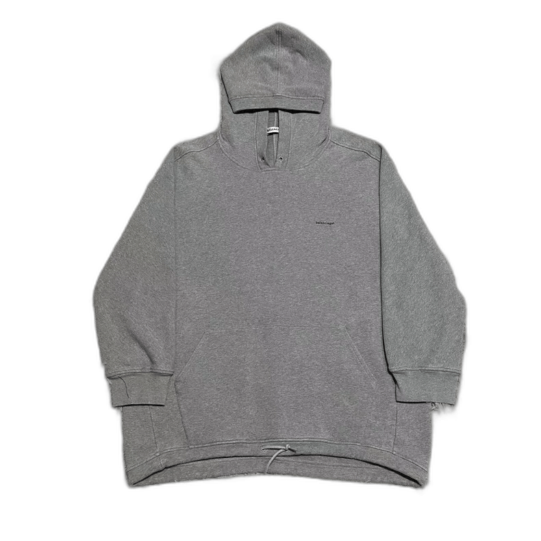 Balenciaga Balenciaga Gray Logo Hoodie Size Small Size US S / EU 44-46 / 1 - 1 Thumbnail