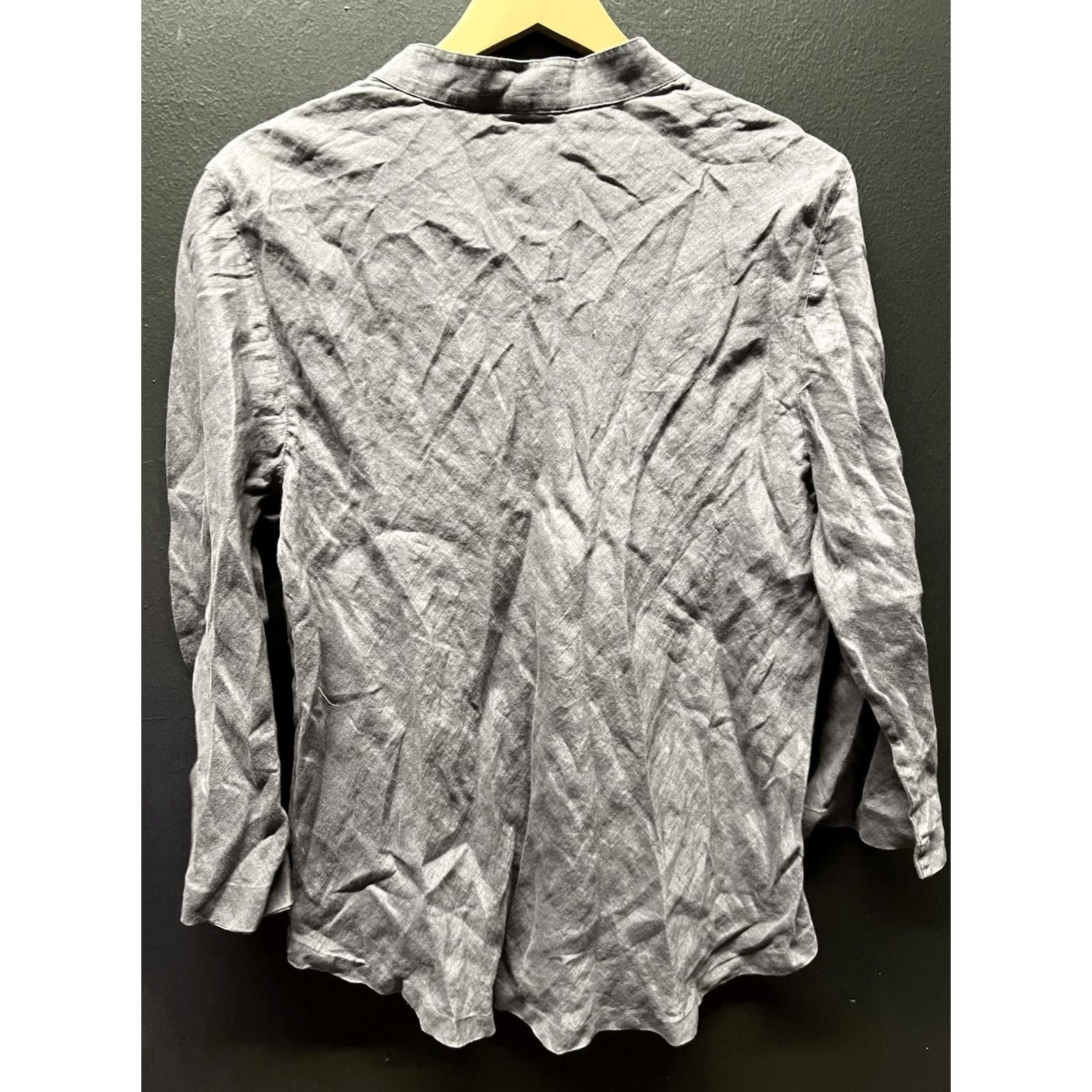 Soft Surroundings Soft Surroundings Linen Tunic Top Blouse Womens Size L Gray Coastal Lagenlook Size L / US 10 / IT 46 - 3 Thumbnail