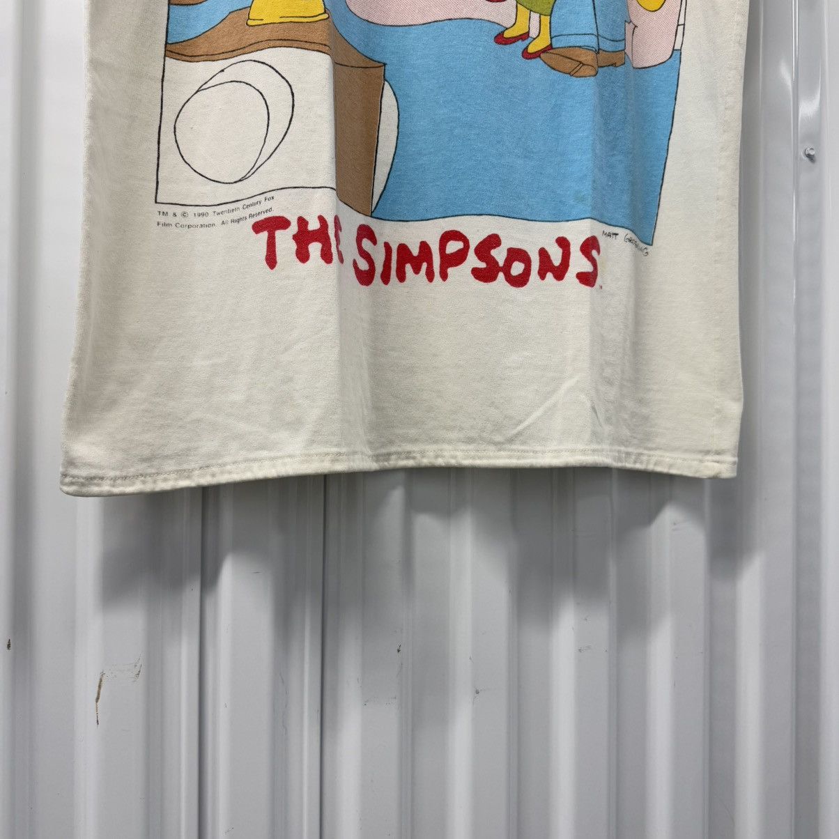 The Simpsons × Vintage RARE Vintage 1990 Simpsons Family Bonding Big Graphic Tee Size US L / EU 52-54 / 3 - 3 Thumbnail