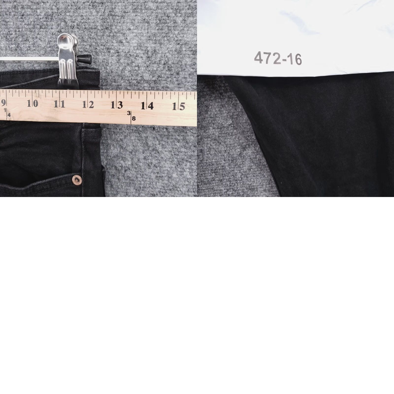 Zara Zara Jeans Womens 4 Mid-Rise Straight Distressed Hem 5-Pocket Dark Black Denim Size 27" / US 4 / IT 40 - 9 Thumbnail
