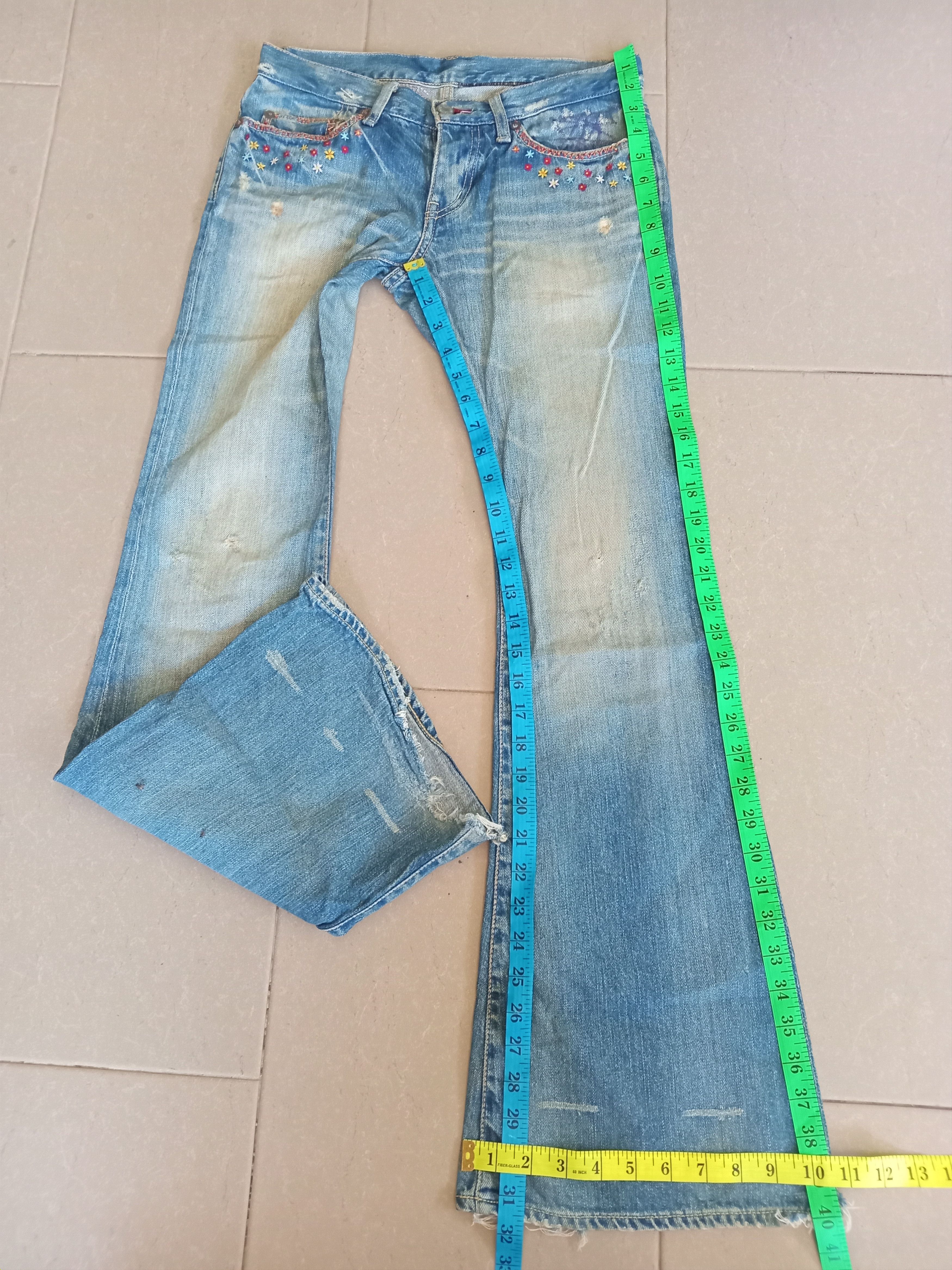 Hysteric Glamour × Japanese Brand LAST DROP💥Vintage Hysteric Glamour Distressed Flare Jeans Size US 29 - 4 Thumbnail