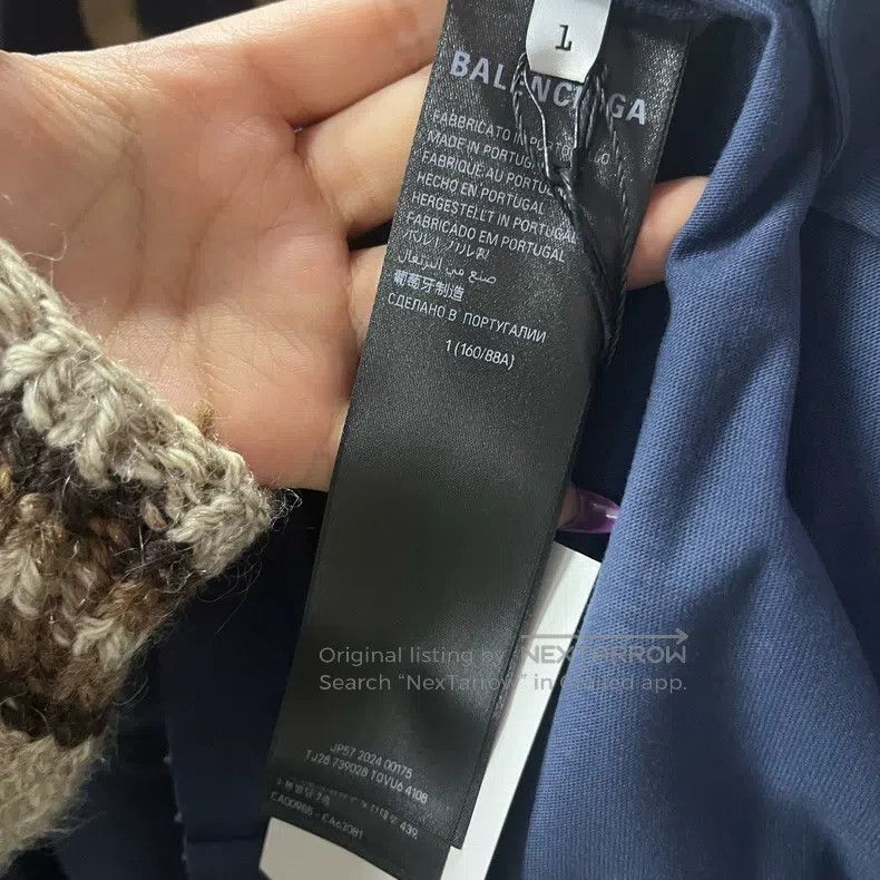 Balenciaga Balenciaga Blue letter print round neck short-sleeve T-shi Size US L / EU 52-54 / 3 - 5 Thumbnail