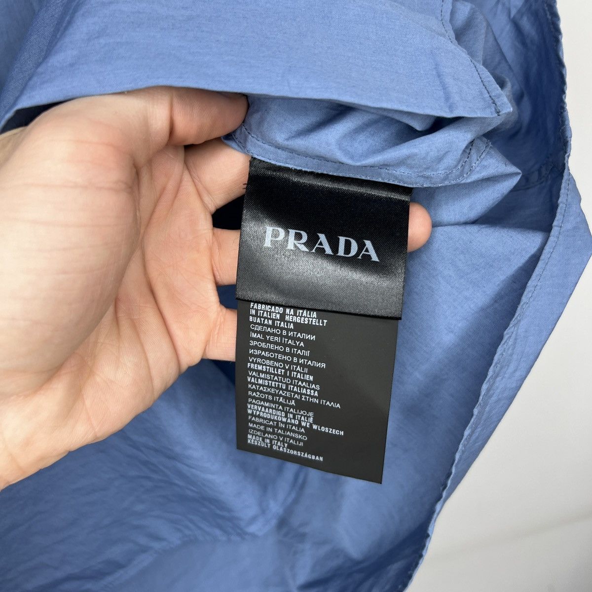 Prada Prada Cotton Shirt Button Up Classic Luxury Navy Blue Size US M / EU 48-50 / 2 - 6 Thumbnail