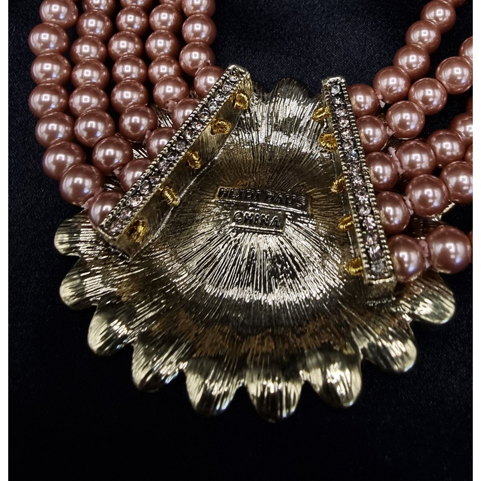 Vintage Heidi Daus Gold-Tone Statement Necklace & Earrings Set With Size ONE SIZE - 7 Thumbnail