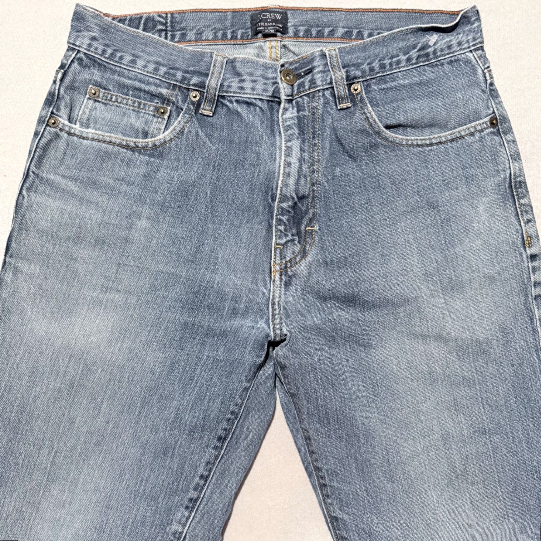 J.Crew J.Crew The Barrow Jeans Mens Medium Wash Denim Mid-Rise Classic Straight - 31X30 Blue Men Jeans Size US 31 - 3 Thumbnail