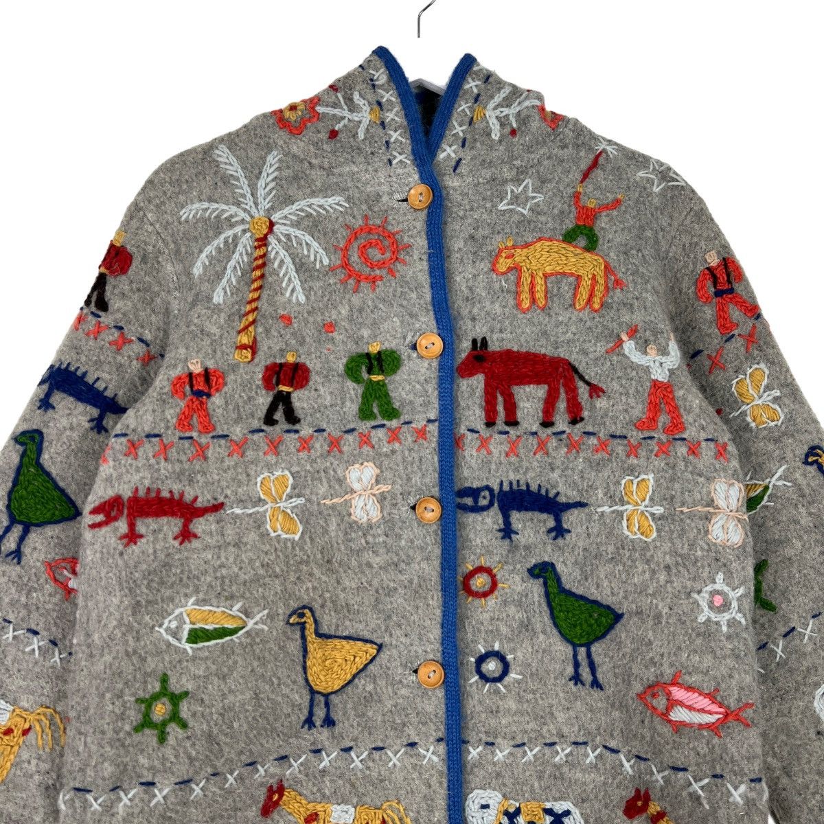 Japanese Brand 🔥 TARGA EMBROIDERY PRIMETIVE MOTIVE WOOL JACKET Size US S / EU 44-46 / 1 - 3 Thumbnail
