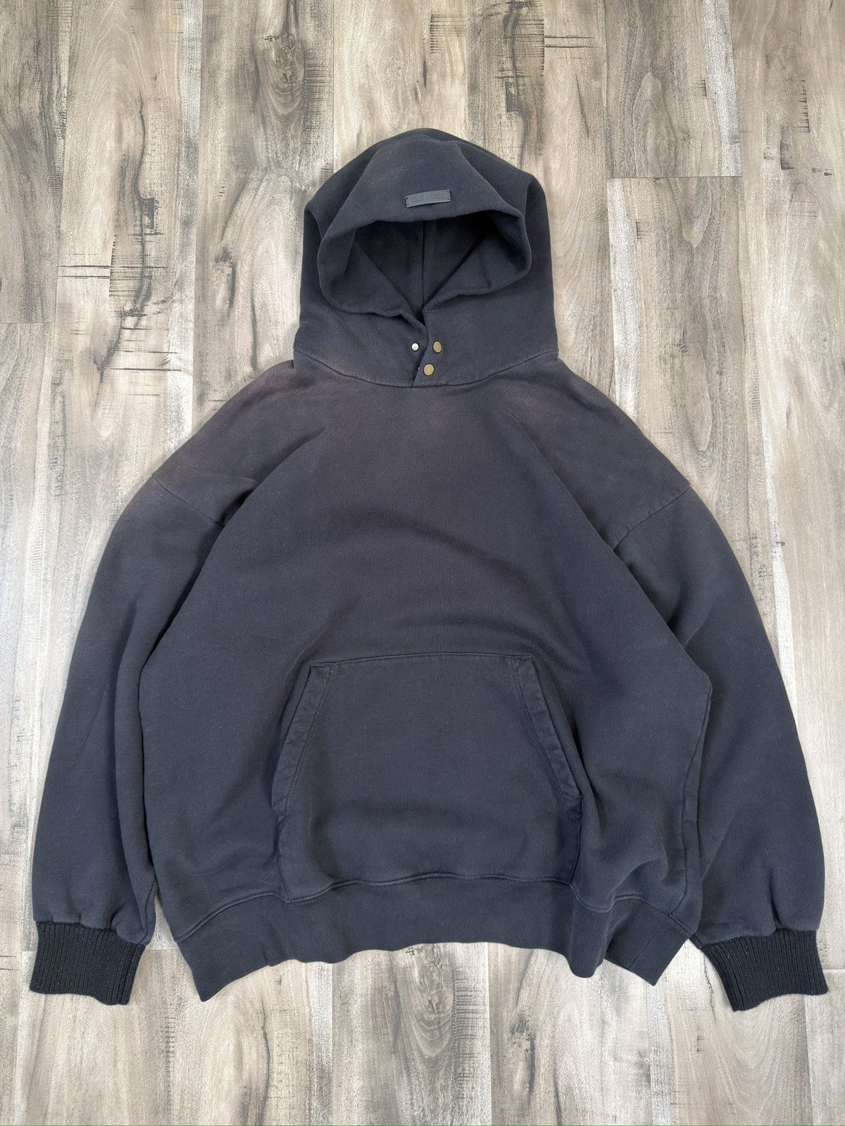 🔥 Fear of God 7th Black Vintage Faded Mainline Hoodie