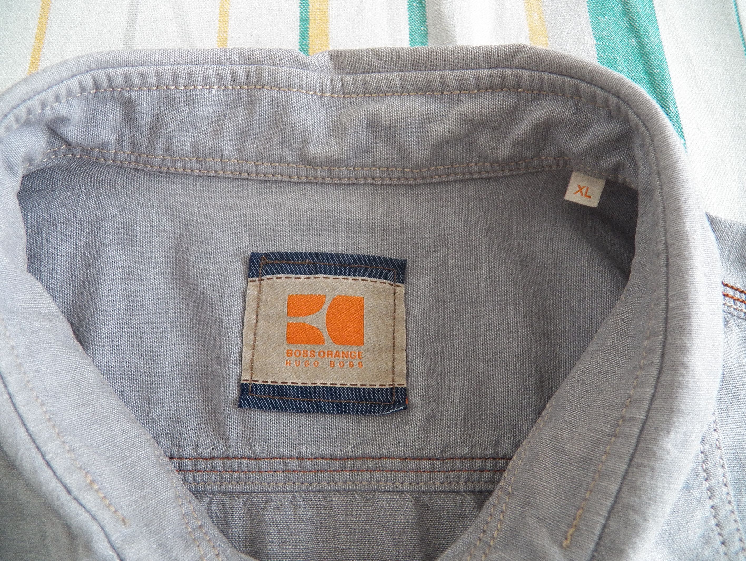 Hugo Boss BOSS ORANGE CalifoE Shirt Mens XL Slim Fit Roll Up Sleeve Size US XL / EU 56 / 4 - 7 Thumbnail