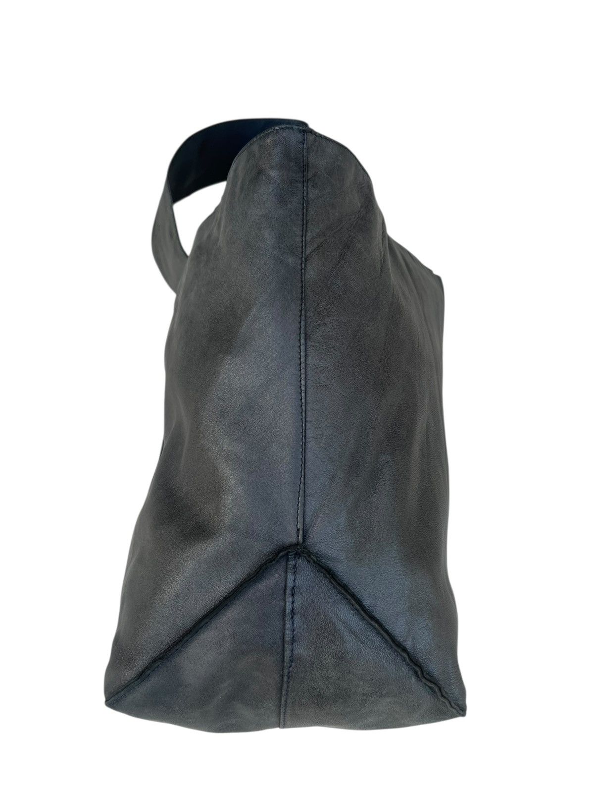 Leather Jurgen Lehl Japan Faded Patina Leather Asymmetrical Bag Size ONE SIZE - 8 Thumbnail