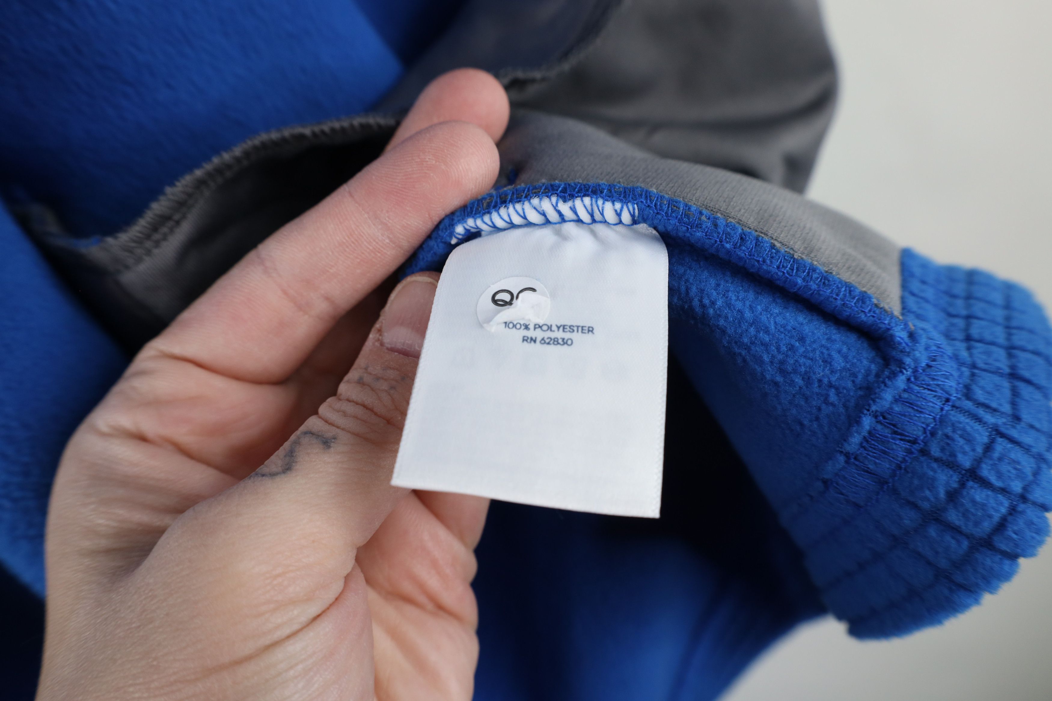 Lands' End × Vintage New Lands End Grid Fleece Full Zip Jacket Blue Polyester Size US XL / EU 56 / 4 - 13 Thumbnail