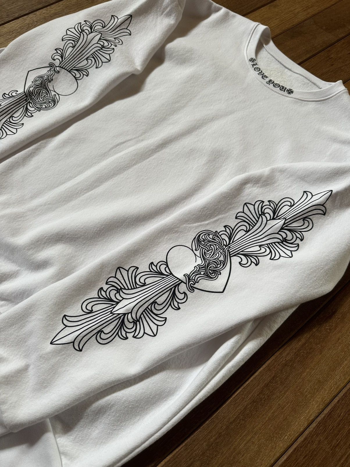 Chrome Hearts Love You Floral Heart Crew Sweatshirt (L)