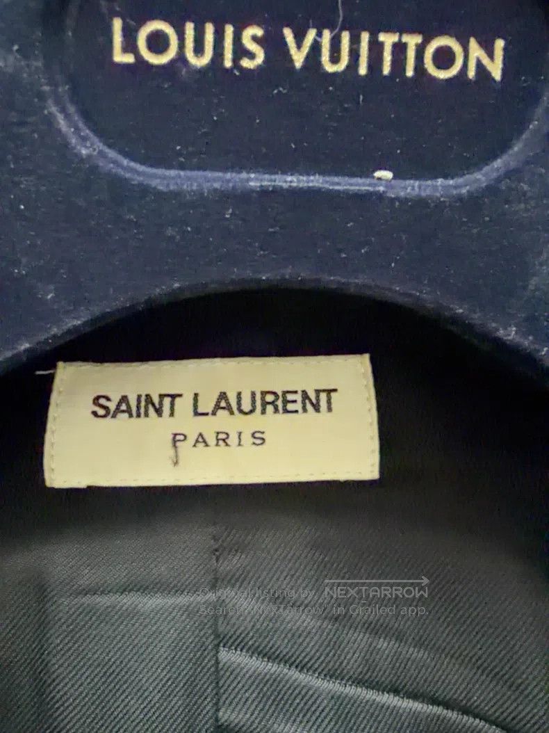 Saint Laurent Paris Saint Laurent Paris Baseball Jacket Black and White Patchw Size US S / EU 44-46 / 1 - 2 Thumbnail
