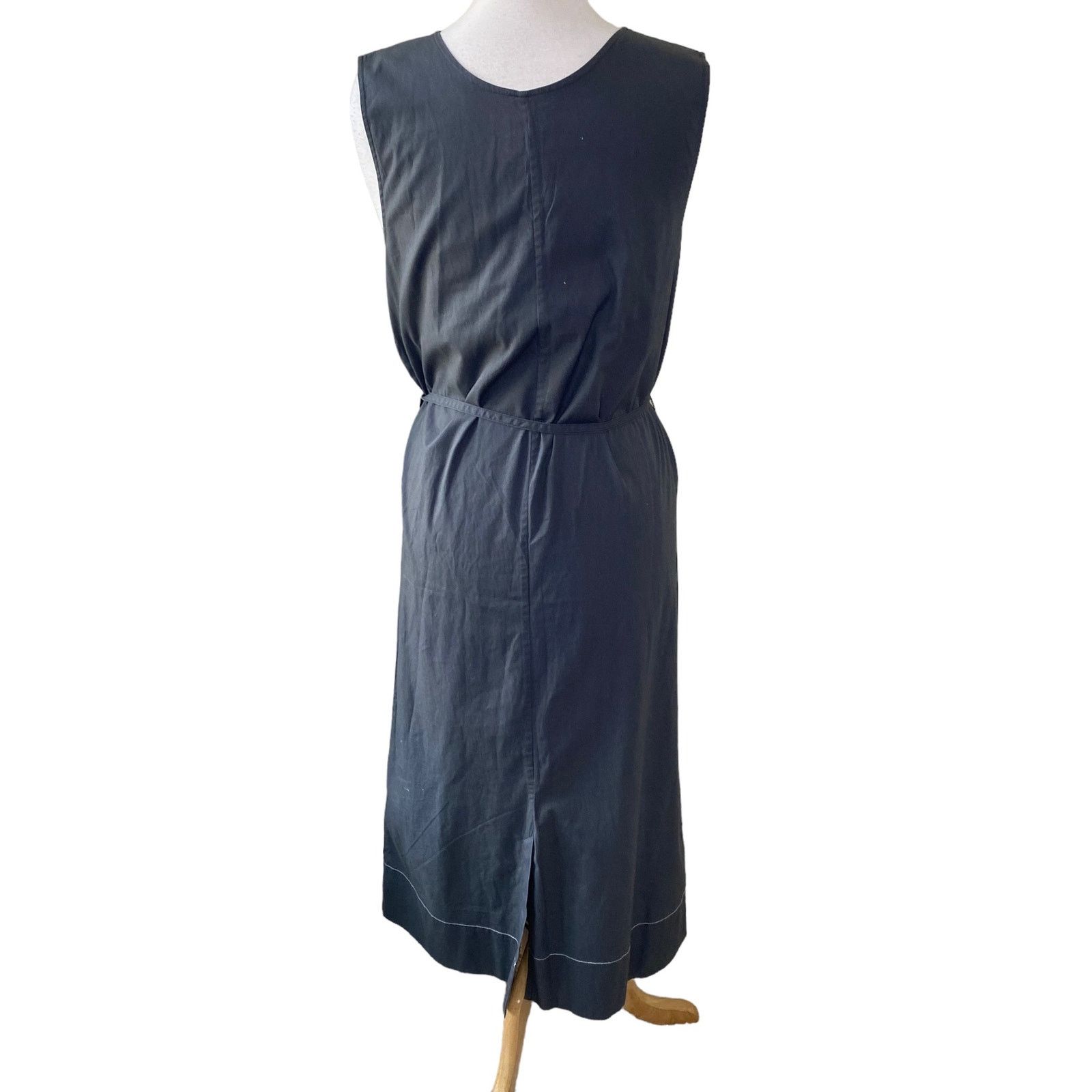 Kowtow KOWTOW Belted Scoop Neck Sleeveless Maxi Dress Gray Medium Size M / US 6-8 / IT 42-44 - 7 Thumbnail