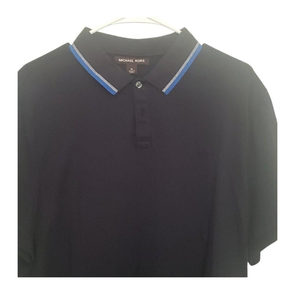 Michael Kors CT1864 Michael Kors Men's Navy Polo Shirt XL Size US XL / EU 56 / 4 - 3 Thumbnail