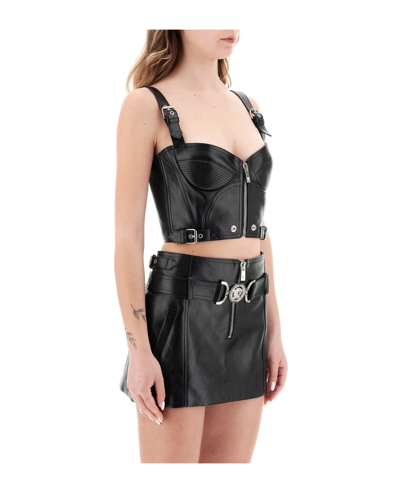 Versace o1y0226 Crop Top in Black Size XS / US 0-2 / IT 36-38 - 2 Thumbnail
