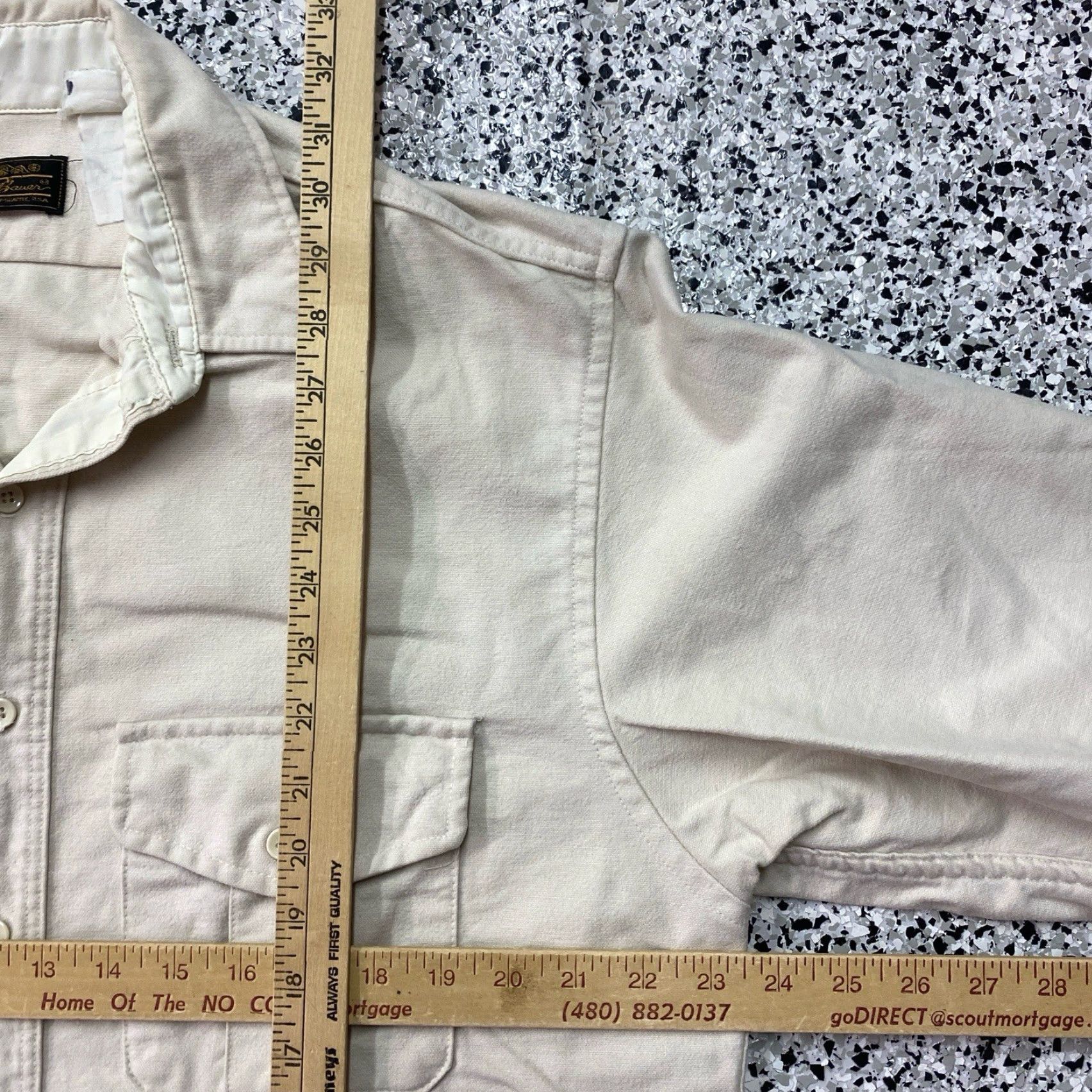 Eddie Bauer VINTAGE Eddie Bauer Shirt Button-Up 70s Beige Tan Chamois Cloth XL Men’s Classic Button-Down Shirt Size US XL / EU 56 / 4 - 3 Thumbnail