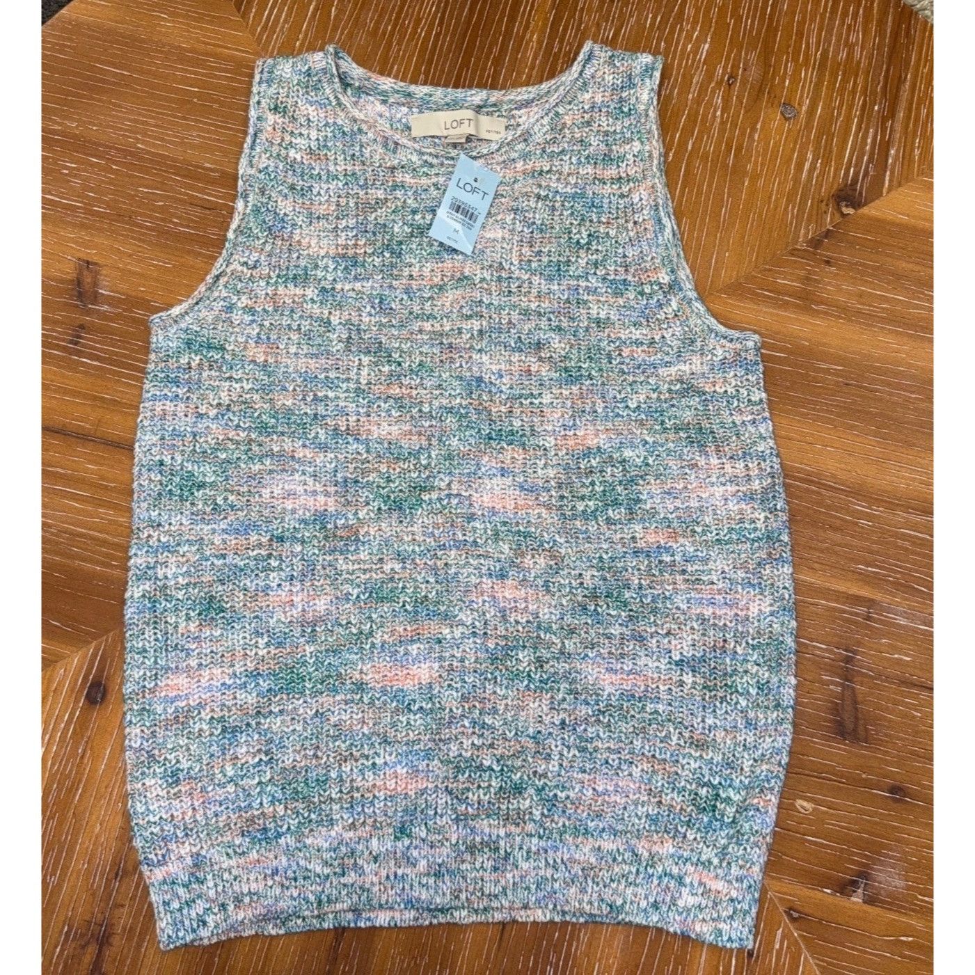 Loft Loft Multicolor Knit Tank Top Sleeveless Lightweight Size PM Size M / US 6-8 / IT 42-44 - 3 Thumbnail