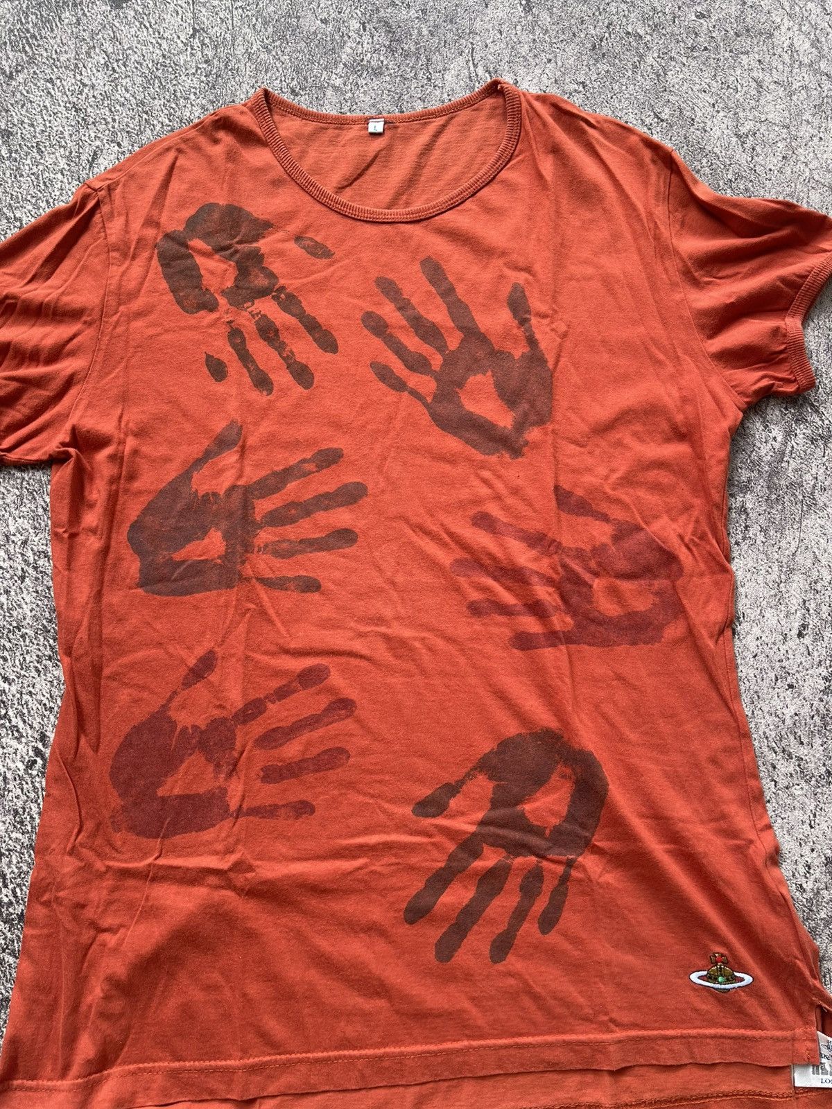 RERE VIVIENNE WESTWOOD MAN HAND PRINT TEE