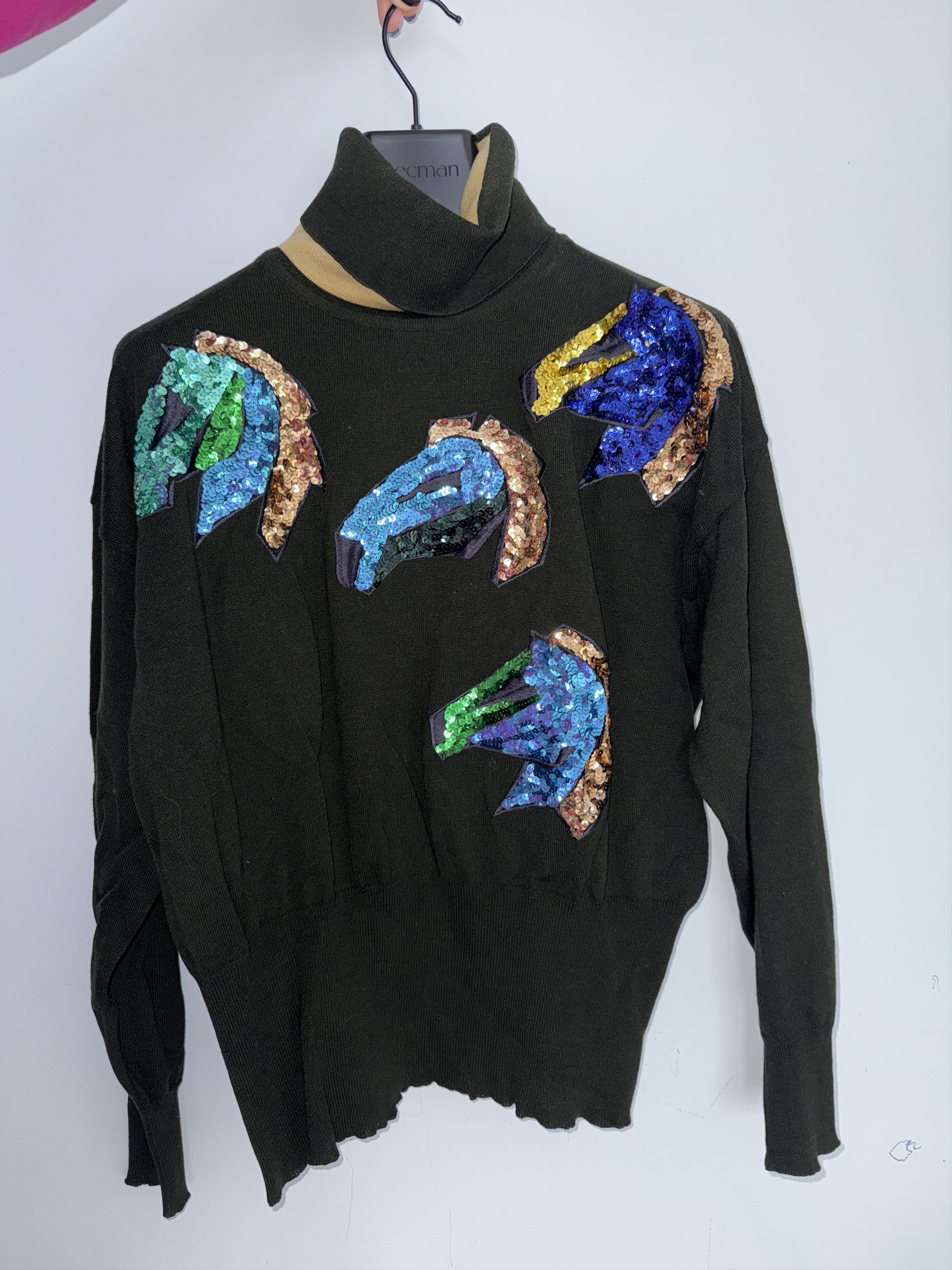 Escada Escada Margaretha Ley Vintage Sequin Horse Sweater Size M / US 6-8 / IT 42-44 - 1 Thumbnail