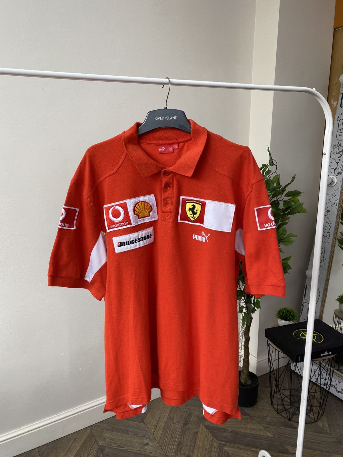 Ferrari × Puma × Vintage Vintage 90s Puma Ferrari Vodafone Michael Schumacher F1 Polo Size US XXL / EU 58 / 5 - 5 Thumbnail