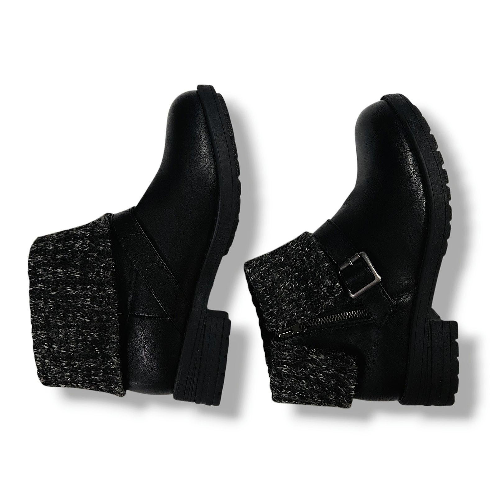 UNIONBAY Unionbay Engineer Ankle Boot Sweater Cuff Lug Sole Black 7.5 Size US 7.5 / IT 37.5 - 4 Thumbnail