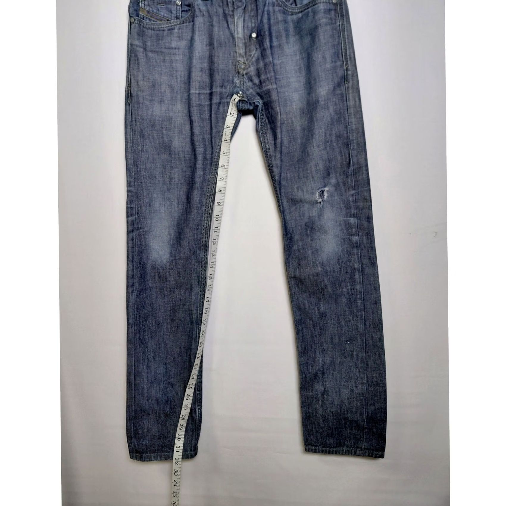 Diesel Diesel Thanaz Jeans Blue Solid Denim Slim Men Size W 29 L 32 Size US 29 - 7 Thumbnail
