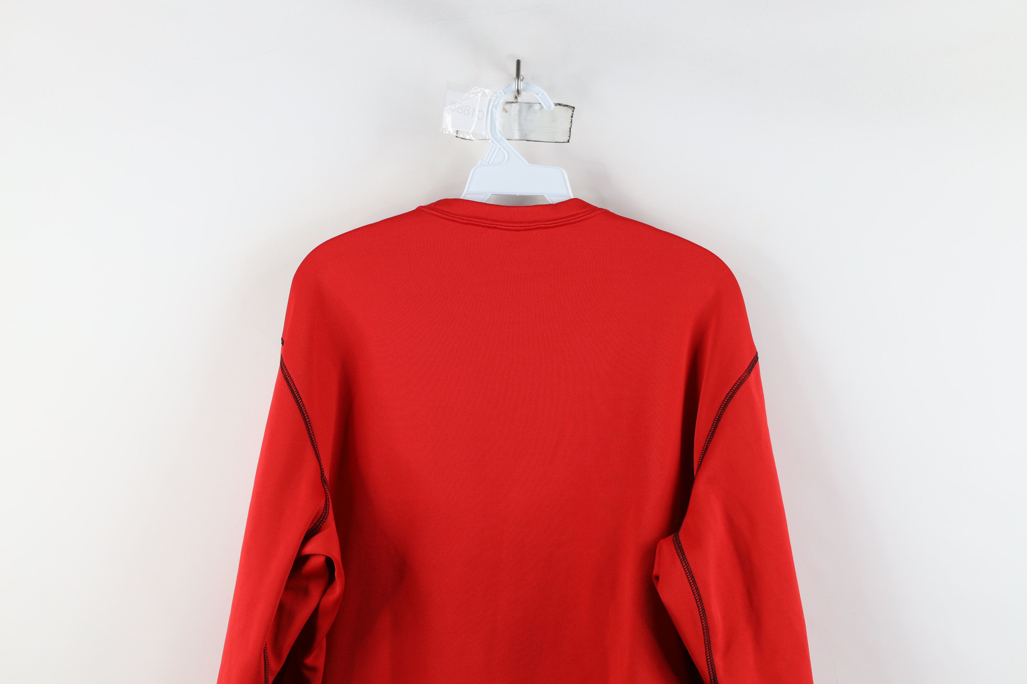Nike × Vintage Nike Scott Mini Swoosh Therma Fit Football Sweatshirt Red Size US L / EU 52-54 / 3 - 12 Thumbnail