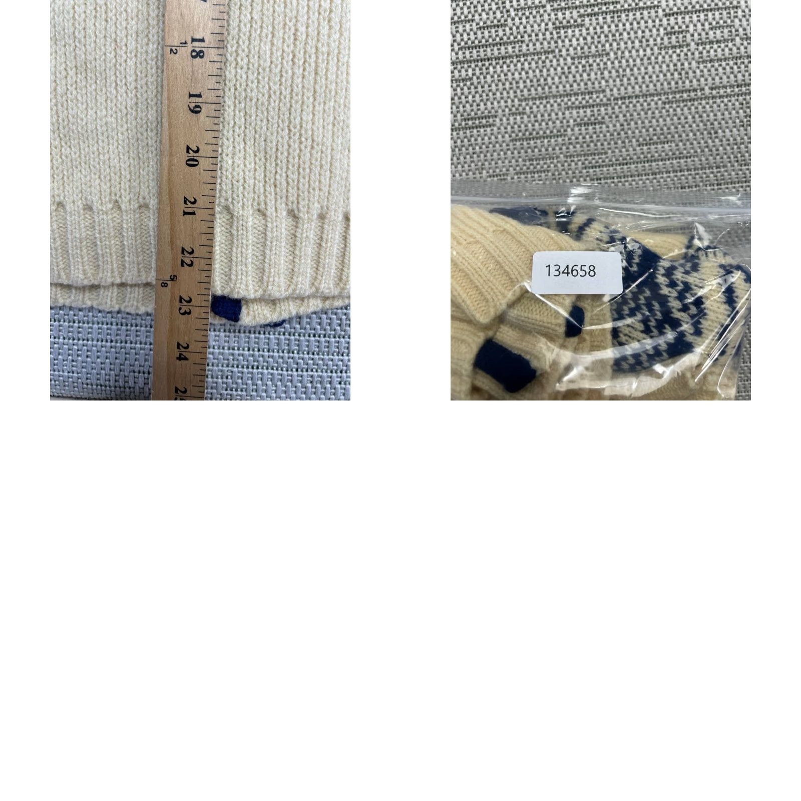 Vintage Vtg Fur Edeltraud Sweater Womens Large Yellow Blue Wool Knit Cardigan Size L / US 10 / IT 46 - 8 Thumbnail