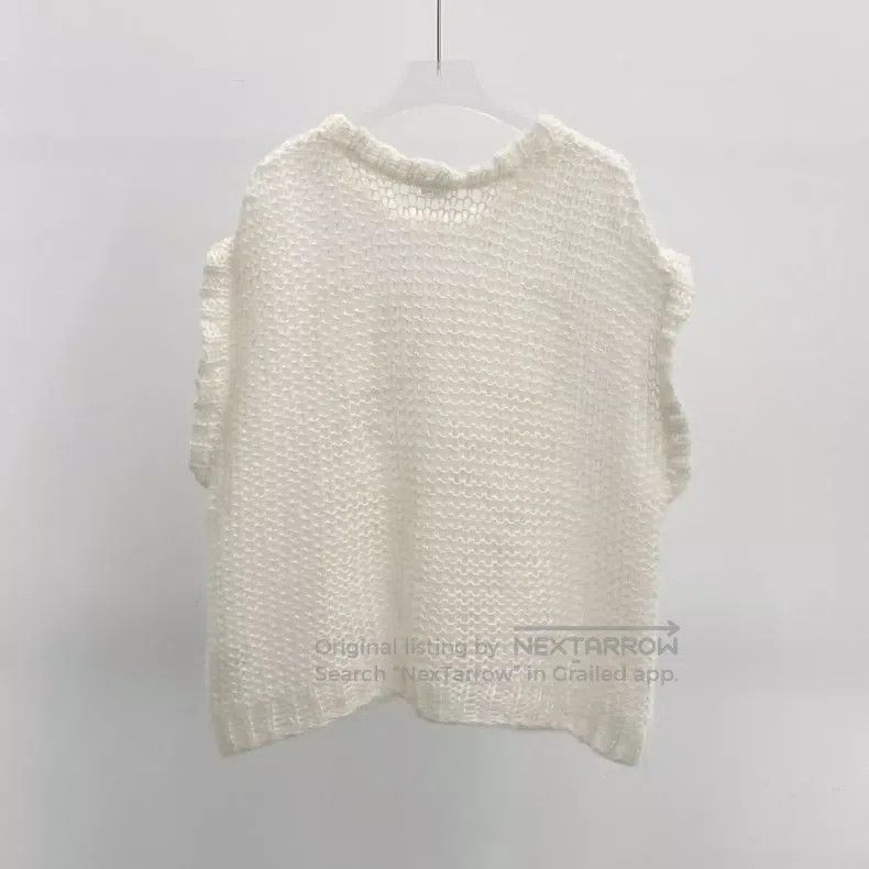 Loewe LOEWE White wool logo vest Size S / US 4 / IT 40 - 2 Thumbnail