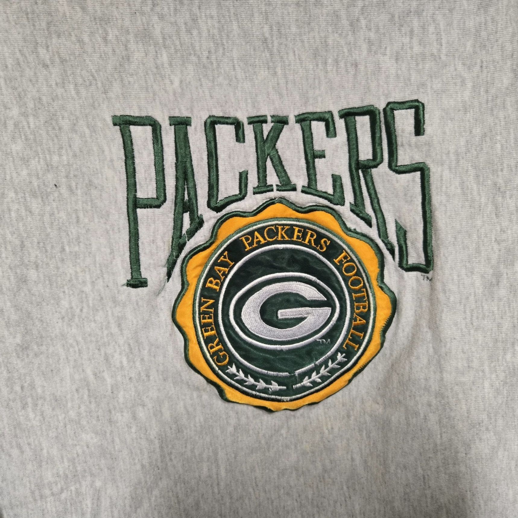 NFL VINTAGE NFL Green Bay Packers Sweatshirt Mens XL Gray 90s Football Rare Embroidered Logo Pullover Size US XL / EU 56 / 4 - 4 Thumbnail