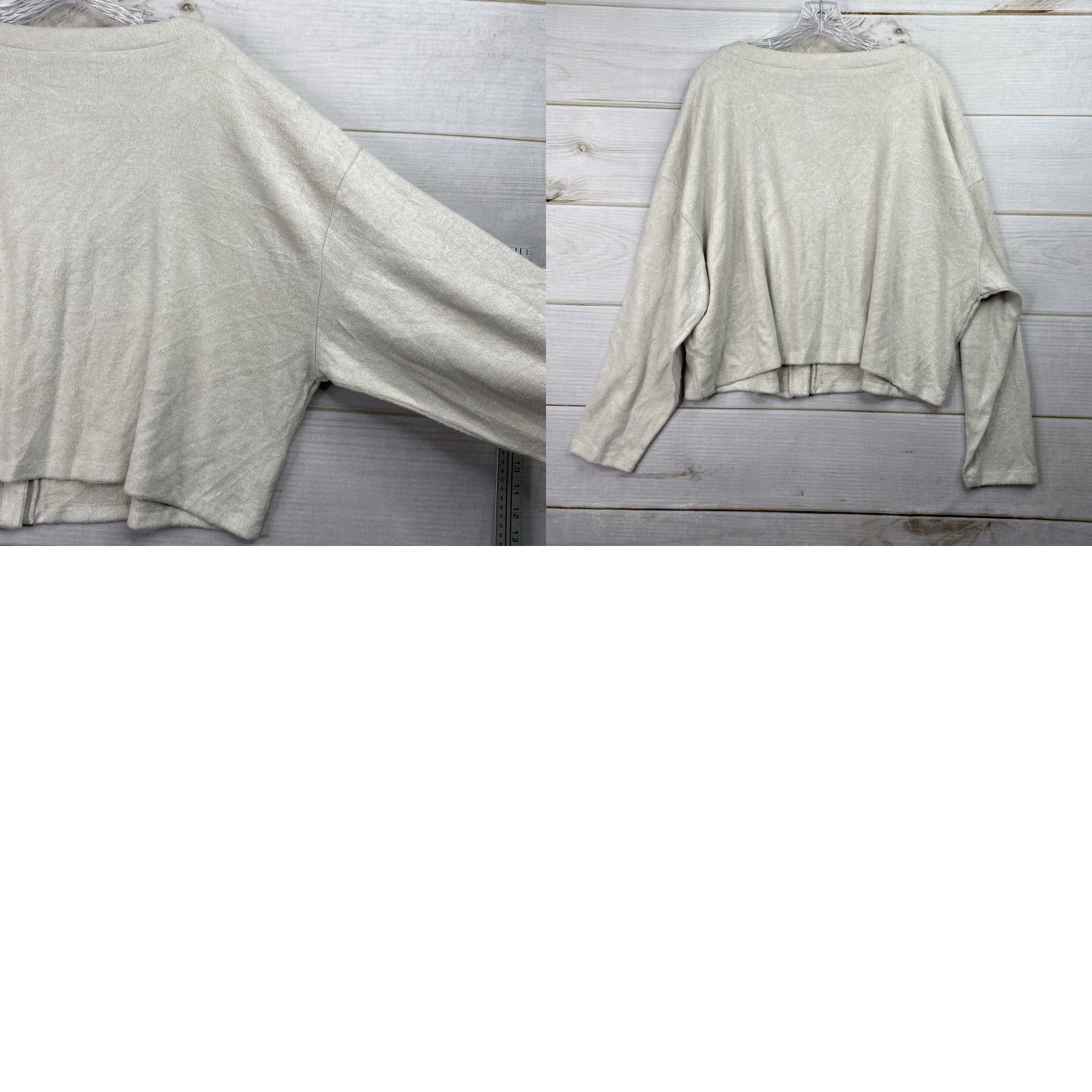 Forever 21 **FOREVER 21 Women's 3X Beige V-Neck Fleece Stretch Cardigan** User: FOREVER 21 Women's 3X Beige V-Neck Fleece Stretch Cardigan Size XXL / US 16-18 / IT 52-54 - 8 Thumbnail