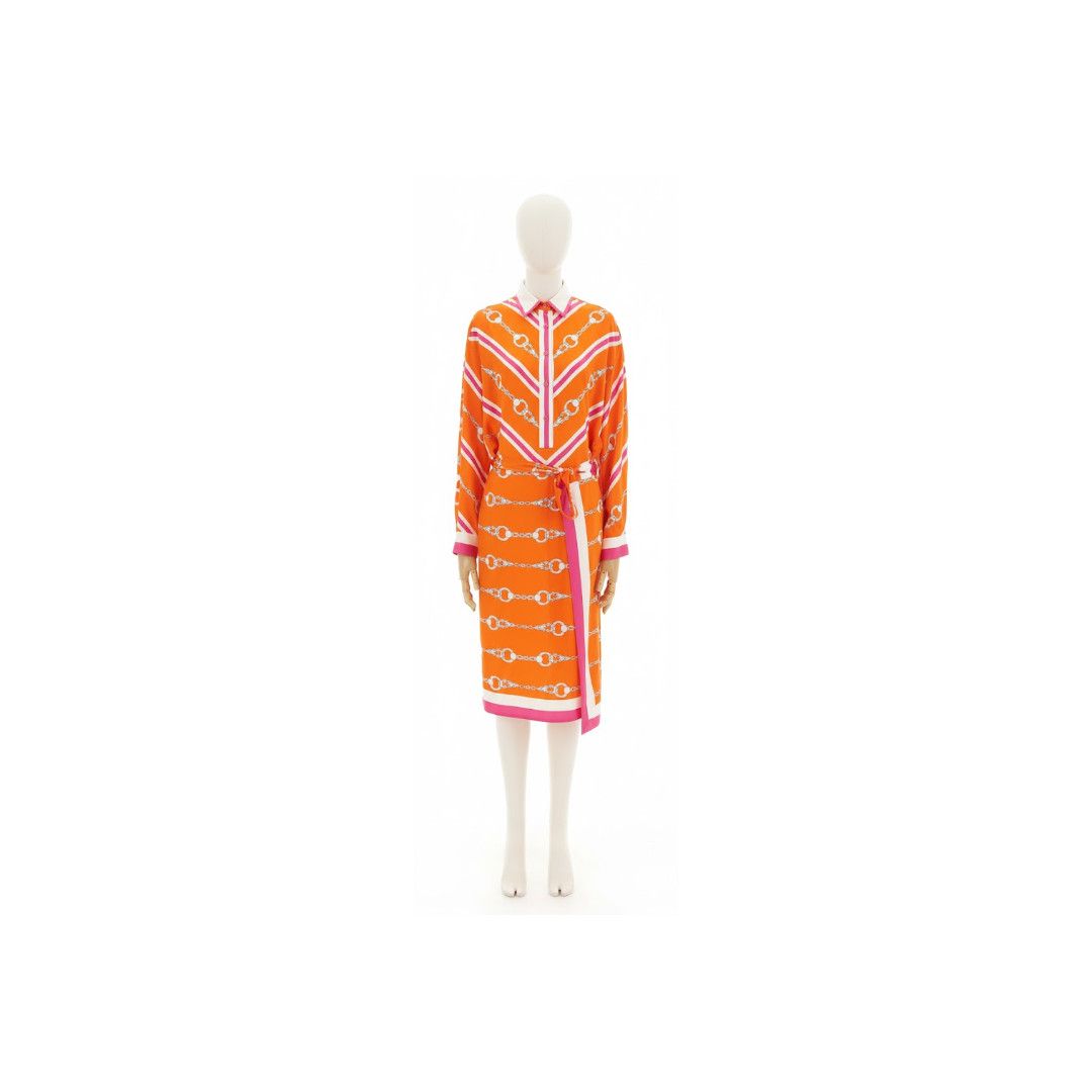 Gucci oc11z1125 Visc Light Horsebit Midi Dress in Multicolor Size XS / US 0-2 / IT 36-38 - 1 Preview
