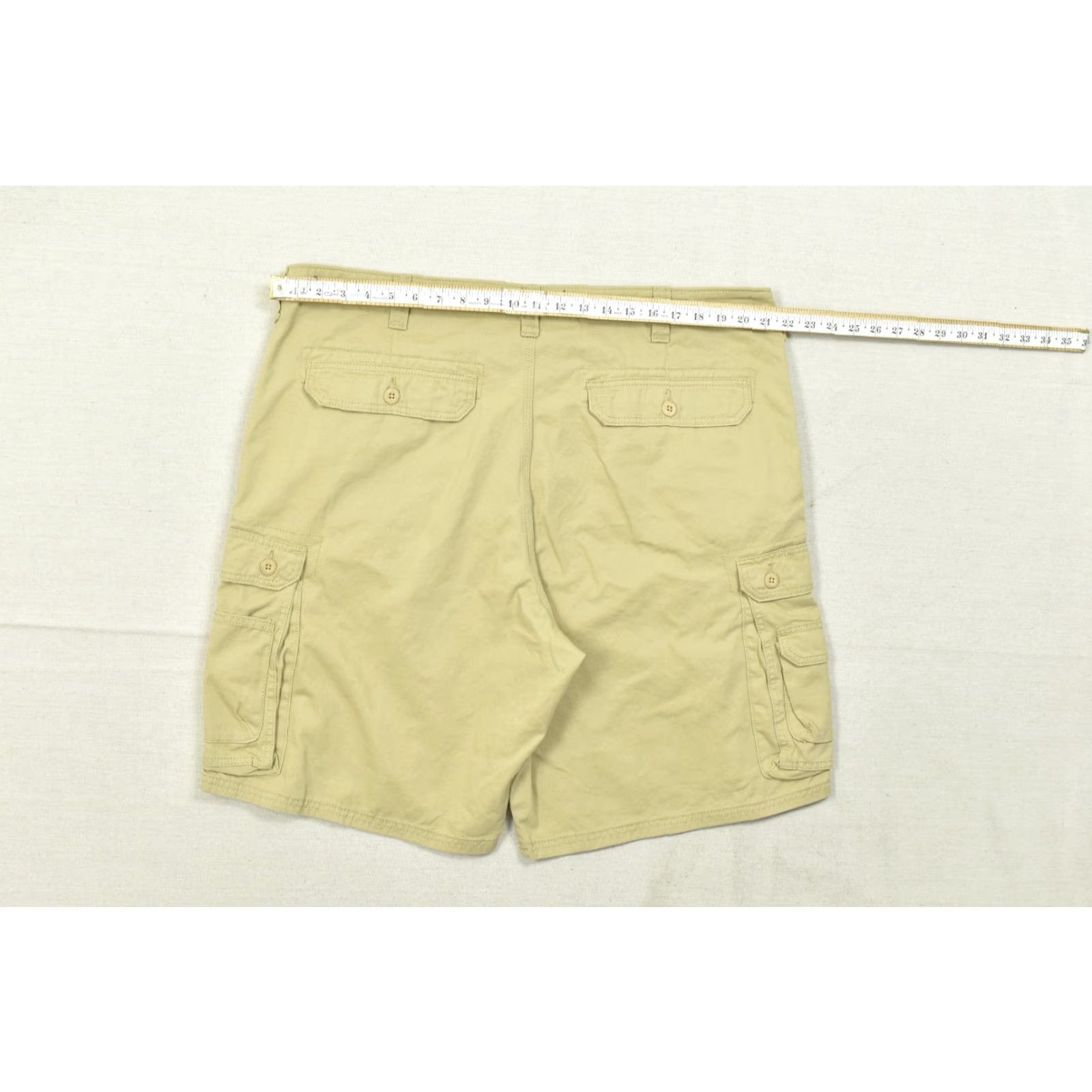 Lee Lee Cargo Shorts Men 44 Tan Cotton Heavyweight Relaxed Flat Front Pockets Beige Cargo Pocket Outdoor Summer Men Size US 44 / EU 60 - 2 Thumbnail