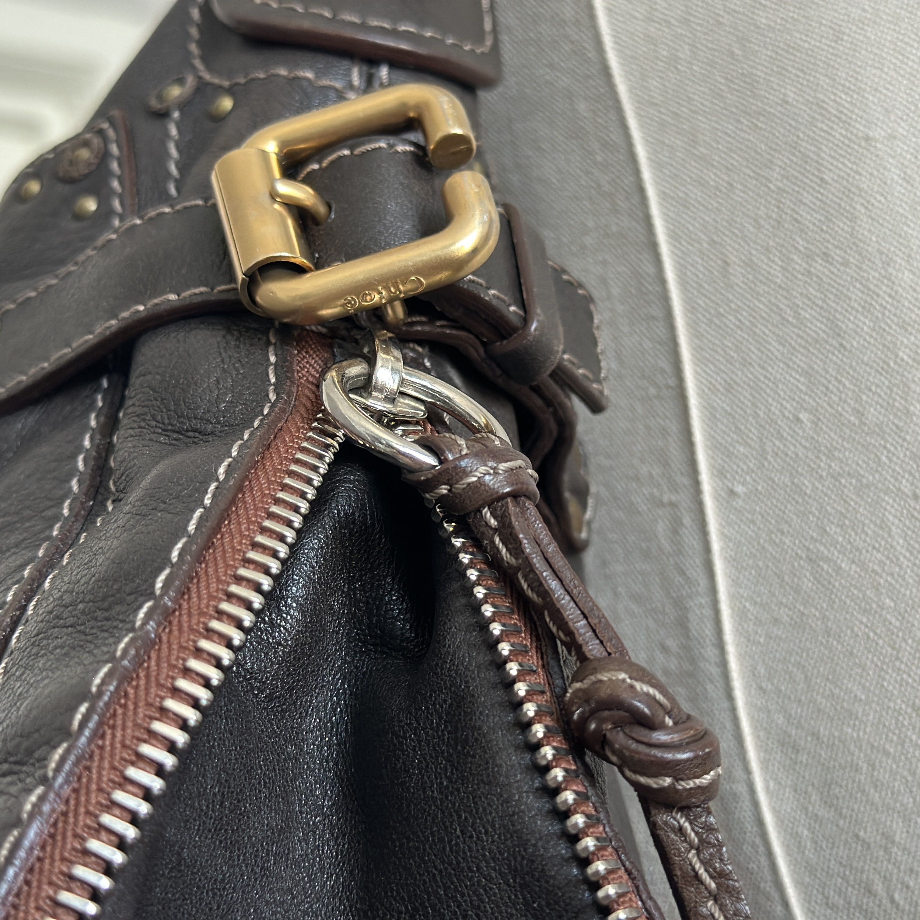 Chloe Chloe Pebbled Leather Paddington Hobo 02-07-53 Made In Italy Size ONE SIZE - 16 Thumbnail