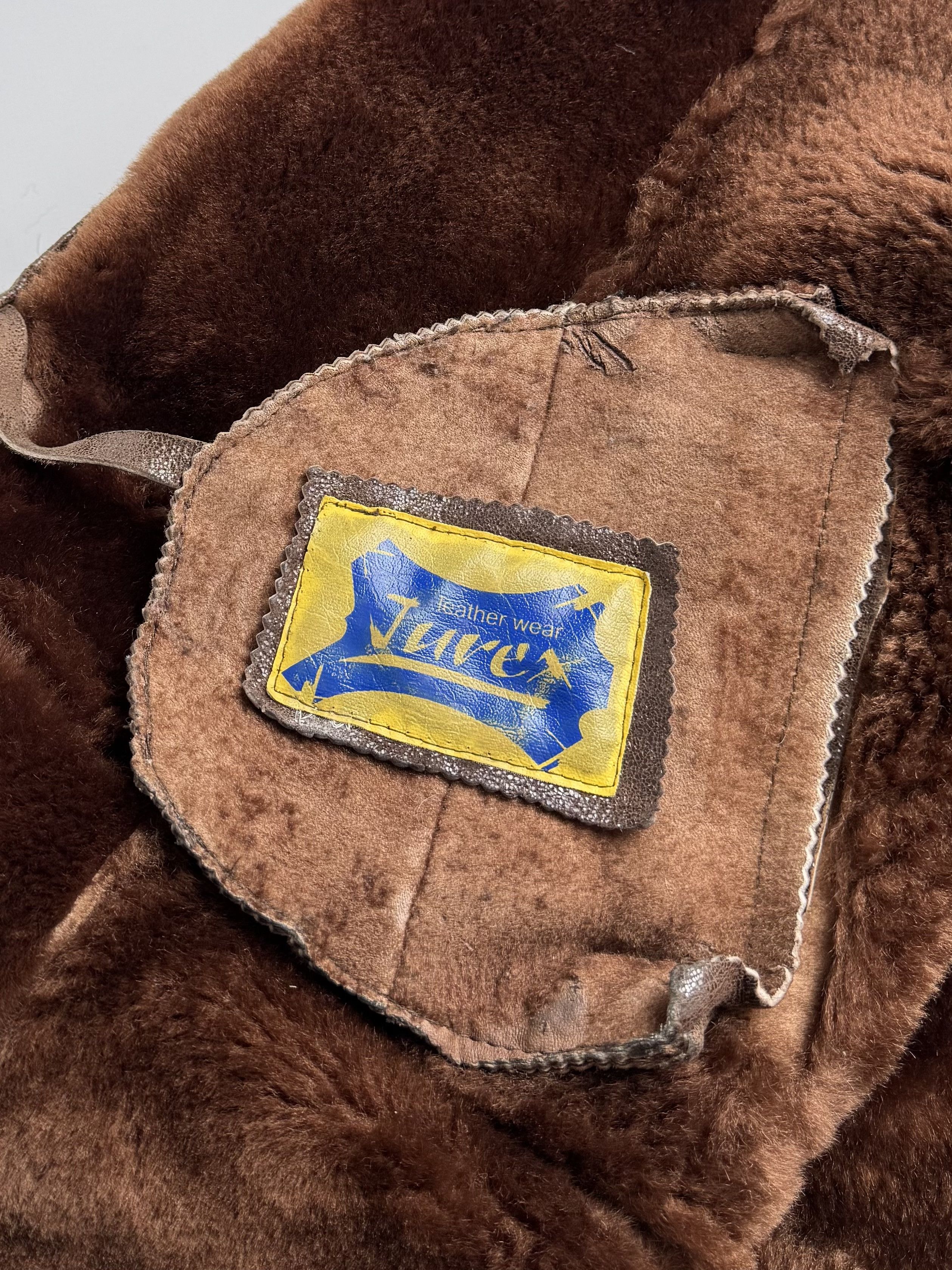 Vintage Vintage Glittered Real Sheepskin Coat B8(V410)E2 Size XL / US 12-14 / IT 48-50 - 7 Thumbnail