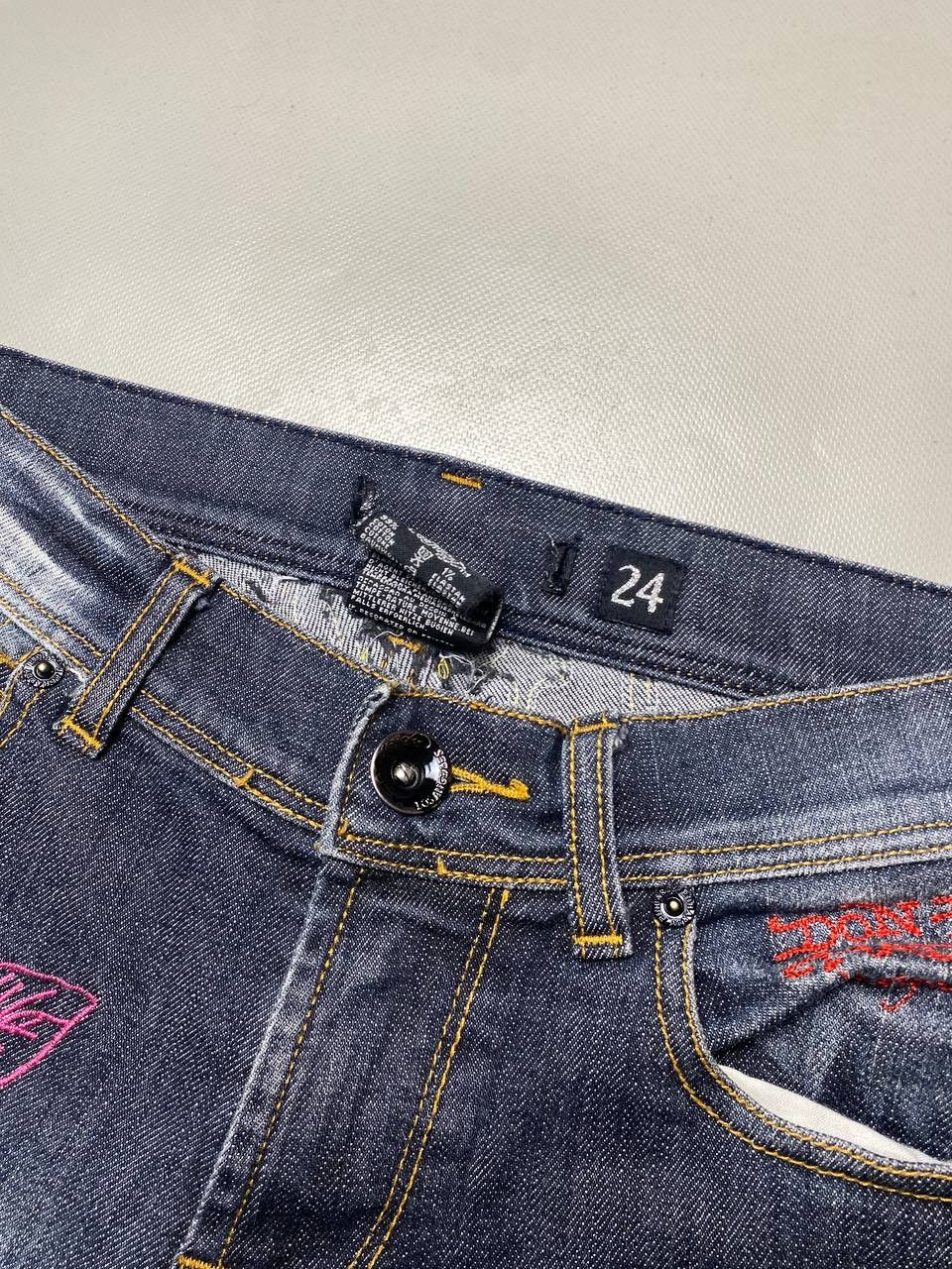 Ed Hardy Vintage Jeans Ed Hardy Yk2 Skinny Size 24" / US 00 / IT 34 - 3 Thumbnail