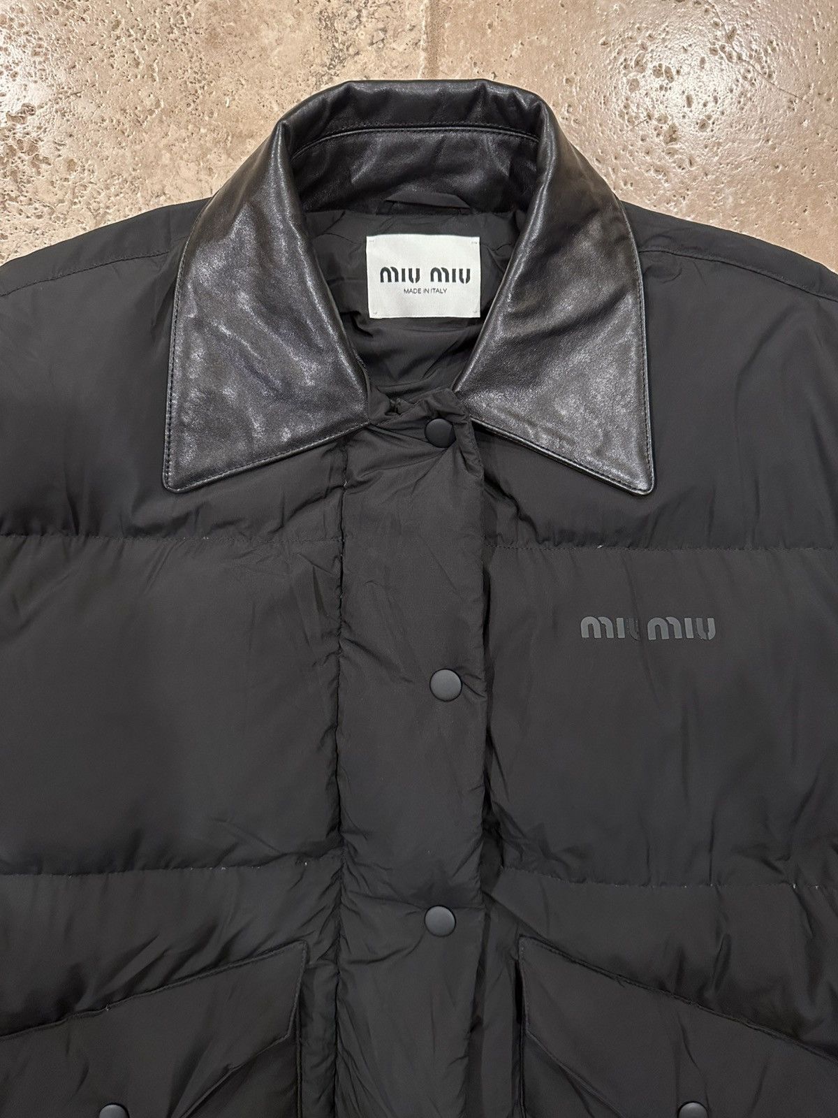 Miu Miu Miu Miu Technical Ponge Cropped Down Puffer Padded Jacket Size S / US 4 / IT 40 - 7 Thumbnail